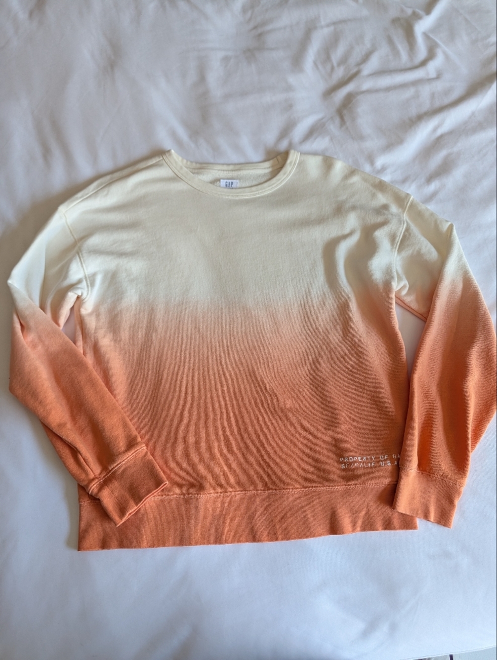 GAP Cream to Peach Ombre Sweatshirt